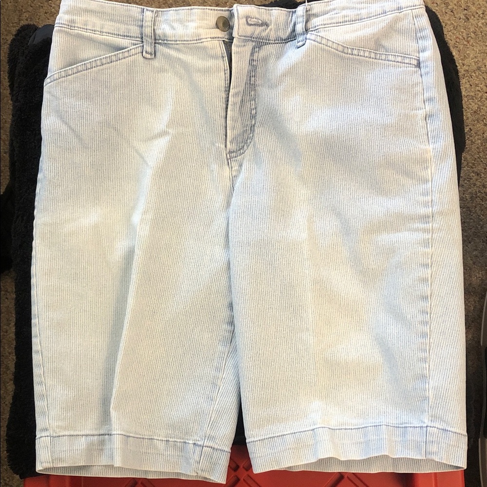 Jones New York Light Blue Corduroy Trouser Shorts